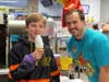 Bannockburn staff member Ian Taylor and student Vincent Serwan enjoying a sweet treat during the McTeacher's Night held October 29th at the Bannockburn McDonald's.