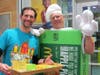 Bannockburn School Principal Adam Mihelbergel and School District 106 Superintendent Scott Herrmann are ready to party during the McTeacher's Night held on October 29th at the Bannockburn McDonald's.