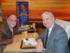 Constituent Brian Barrett stops by the Arlington Heights McDonald's to talk with Commissioner Britton.  