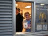 Ms. Jess works the drive-thru during the Early Learning Centers FUNdraising event at McDonald's