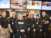 The Wauconda Police ready to serve coffee to guests at the Wauconda McDonald's.