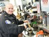 Deputy Police Chief brews a fresh pot of coffee
