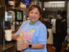 Mary Lammersfeld makes ice cream, coffee, and smoothies at Notre Dame College Prep McTeacher's Night.