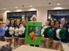 Notre Dame College Prep Cheerleaders entertain all night at McTeacher's Night.