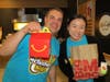 Oak Terrace Elementary School staff members Greg Ward and Julie Cartier are excited to deliver delicious food to students and families during the Oak Terrace McTeacher's Night held on Wednesday, February 12th at the Highwood McDonald's.