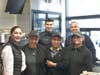 Police Officers work alongside the Crystal lake McDonald’s employeesserving coffee to the customers