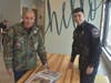 Local Veteran Max Nieto shares stories with Officer Sal Alfano