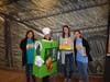 McPie teacher Jennifer Hunt,  Pie Helper, Alison Lega, Miss Lindblade,and Mrs. Solmo have a blast during McTeacher's Night in Hoffman Estates