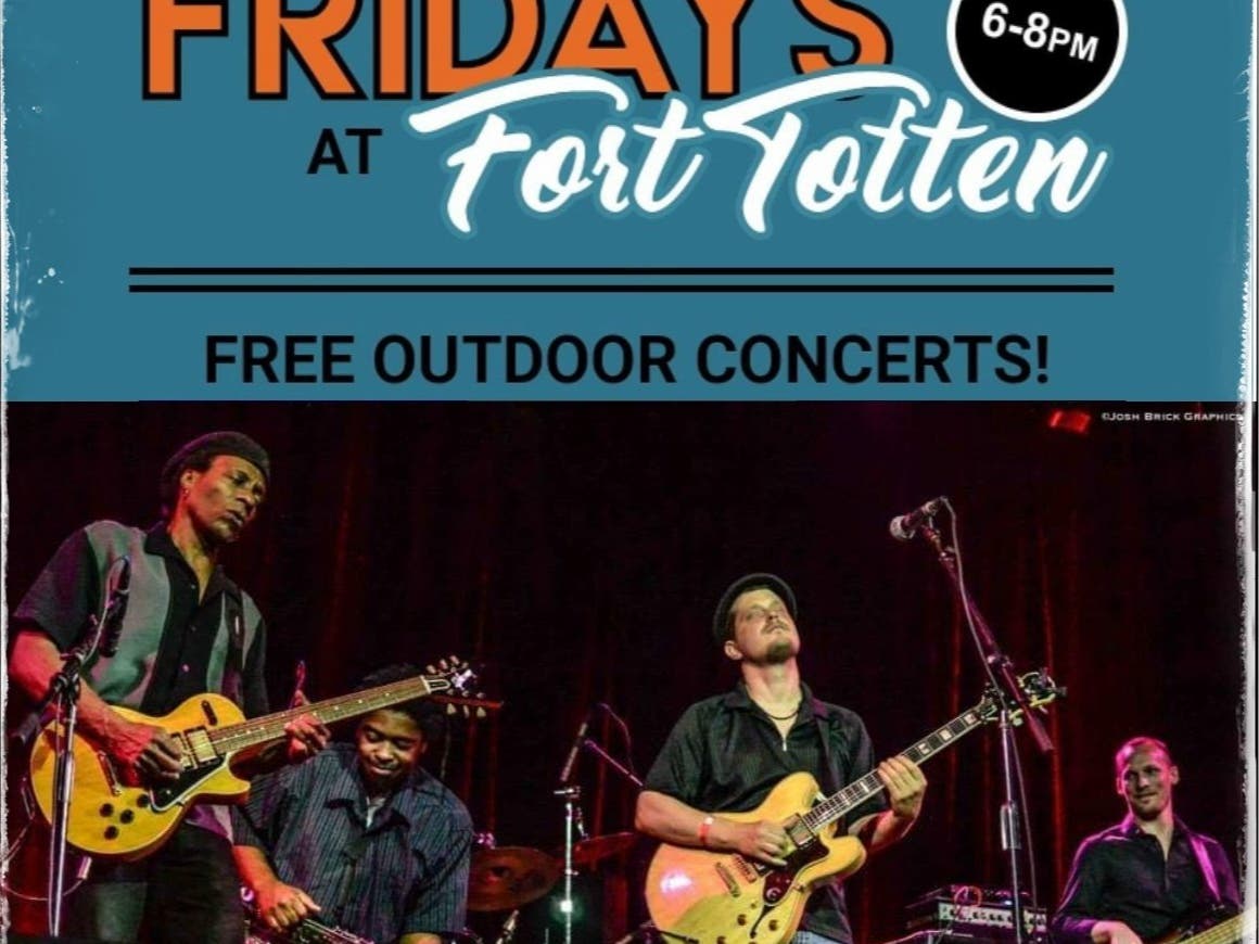 Sol Roots band performs for Fridays at Fort Totten concert series. Raw funk, energetic rock, deep blues, greasy soul
