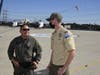 Officer Rudy Villarreal – Pilot & Tactical Flight Officer Air Support Division with Assistant Scoutmaster William Wysock