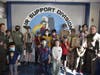 Officers' Jamie Delieuze (Navigator) & Rudy Villarreal (Pilot) with Troop 66 and Pack 66 Scouts