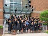 Students from a variety of academic programs celebrate their graduation from Midwestern University. 