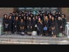 Students from the College of Graduate Studies gather before their commencement ceremony.