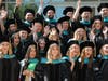 Members of the College of Health Sciences Class of 2026 celebrate following commencement ceremonies on the Downers Grove Campus.
