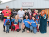 Superheros with Janson Woolley, Beaumont volunteers and walkers