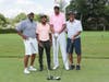 Retired NBA player and FOX Sports commentator Greg Kelser (3rd from left) enjoyed a round of golf with friends Jordan Bohannon, Art McCullar and Darge Thomas.