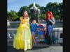 LtoR, Princess Bell (Kayla Brezenski of Royal Oak), 7-year-old Kacie and 5-year-old Chase Spegon of Clinton Township and Princess Ariel (Paige Clark of Royal Oak) at Beaumont Children’s Walk for Miracles