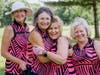 From left, Diane Mace of Grosse Ile, Beth Dixon of Grosse Ile, Karen Wilson Smithbauer of Grosse Ile, and Katie Chambers of Grosse Ile, at the Women's Health Care Classic on Monday, June 13, 2022 at the Dearborn Country Club, in Dearborn, Mich.