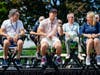 -  Jay Feldman (Chairman/CEO,  Feldman Automotive Group and event co-chair), Mark Wahlberg, Nino Cutraro (Restauranteur and event co-chair) and Tina Freese Decker (President & CEO, Corewell Health) present at the 2025 event.