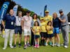 Lamont Yoder, RN ,Jay Feldman co-chair), Mark Wahlberg, Corewell Health Children’s Miracle Family Cristina and Dan Shallal with children Kennedy (8), Cason (10) and Regan (8),Tina Freese Decker and Jim Wahlberg at the 2025 event.