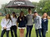 Wrecker golfers Deniz Elden, Sarrazin, Claudia Fernandez, Brianna Dwyer, Claire Gordy and Lizzie Kuehndorf.