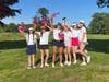 Rachel Pontoriero, Kathleen Coffey, Senior Co-Captains Leni Lemcke and Lizzie Kuehndorf, Keeva Boyle and Reilly McGeehan celebrated final home victory.
