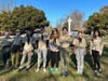 Scouts from Troop 39 and 139 
before the ceremonial wreath dedication are 
from L-R, Jordan O’Brien, Colby Welker, Lucas Gomez, Charlie Beckwith, Olivia Beckwith, Austin Charise, Ashley Charise and Madeleine Hershkowitz.