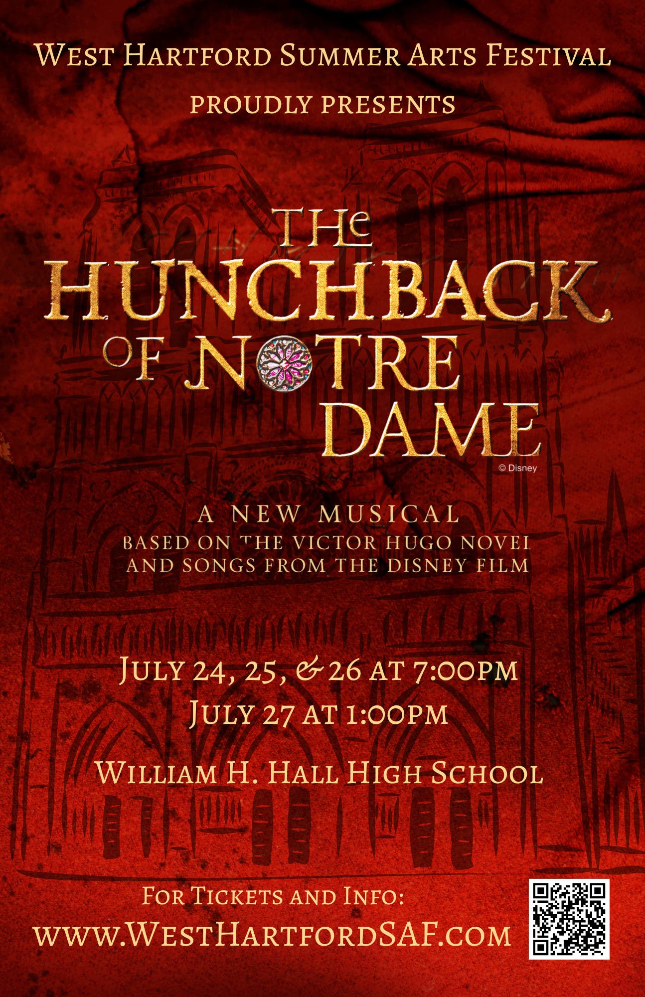 “The Hunchback of Notre Dame” Presented by West Hartford Summer Arts Festival