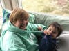 Jean loved holding Westies and babies. 