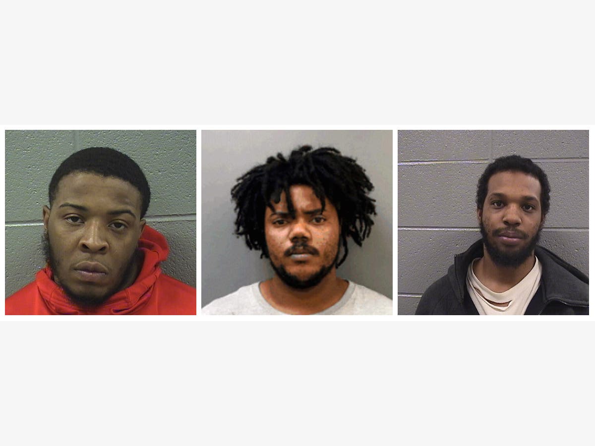 Christian Plummer, 23, (left to right), Jonathan Thompson, 24, and Jamar Washington, 23