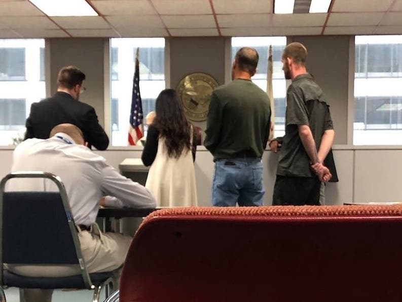 Animal Welfare League euthanasia technicians appear at a hearing before the IDFPR.