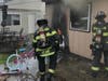 Oak Lawn firefighters fought a detached garage fire on July 4, where a firefighter became overcome by the heat. 