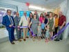 Tr. Terry Vorderer, Rep. Kelly Burke and Mayor Sandra Bury at a July 2 ribbon cutting for Advocate Children's new PCIU.