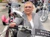 Although she had never learned to ride, Betty loved the big bikes. 