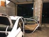 Recovered Hyundai being processed for evidence by Palos Park police. 