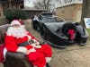 Santa flew in from the North Pole and greeted people donating toys to the Worth Township Youth Commission. 