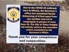 New signs remind visitors to practice social distancing at Lake Katherine Nature Center.