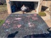 Rosemarie Coogan and her beautiful driveway after her quarantined grandchildren stopped by to surprise her.