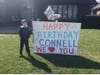 Connell Quinlan's birthday party was canceled but he was thrilled with his yard sign. 