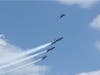 Blue Angels fly over Chicago Ridge in a show of solidarity with those impacted by the COVID-19 pandemic. 