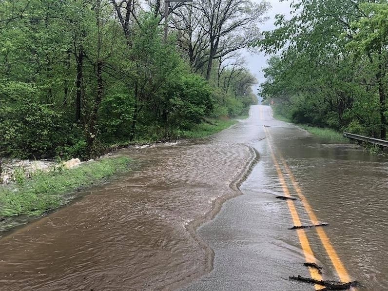 Flooding from heavy rains has closed several roads throughout Palos Park. 