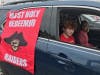 Most Holy Redeemer's graduating eighth-graders celebrate their traditional "clap out" pandemic style. 