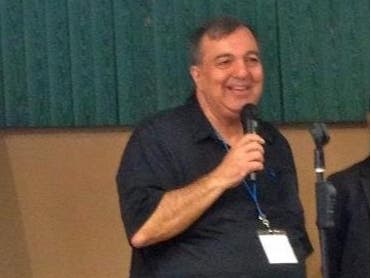 Crestwood Mayor Lou Presta at a campaign pig roast in 2013. Presta has been indicted on federal charges of bribery, perjury and tax evasion. 
