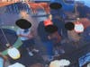 Burbank police said the person of interest arrived at the restaurant with a woman and six children.
