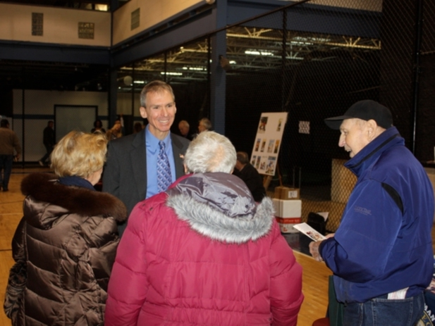 Congressman Dan Lipinski meets with constituents at a 2013 senior fair in Mount Greenwood.