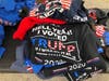 Some of the merchandise for sale at a pro-Trump, pro-police rally in Oak Lawn. 