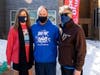 19th Ward elected officials Rep. Fran Hurley, Ald. Matt O'Shea and Cook County Sheriff Tom Dart at the 2021 Chicago Polar Plunge at Mt. Greenwood Elementary School.