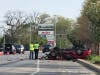 A car flipped on the Evergreen Park-Chicago border April 27, closing Western Avenue between 91st and 95th Streets.