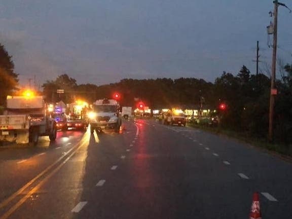 Nicor crews worked through Wednesday evening to fix a damaged gas line at the Route 83 and Southwest Highway intersection on the Palos Park-Palos Heights border. 