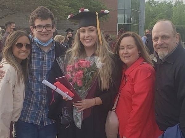 Chicago Ridge resident Ronnie Dryier (far right), his wife Michelle and their three children. Dryier has been hospitalized since May as he battles COVID-19.